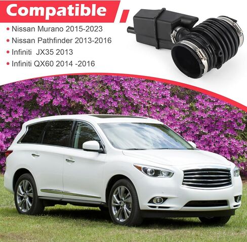 16576-3JA0A خرطوم دخول هواء المحرك لـ 2013-2016 Nissan Pathfinder 3.5L، 2015-2023 Murano / 2013 Infiniti JX35،2014-2016 QX60 يستبدل # 165763JA0A، 004B، A27624،696-039 (165763JA0A، 1 قطعة) in Saudi Arabia