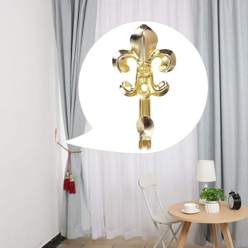 uxcell Set of 8 Curtain Tieback Hooks Metal Vintage Tassel Curtain Drapery Holder Window Holdbacks Wall Hook Clothes Hanger, Gold Tone in Saudi Arabia