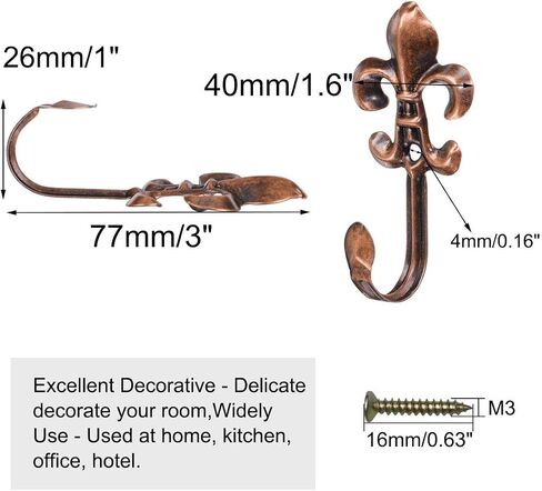 uxcell Set of 8 Curtain Tieback Hooks Metal Vintage Tassel Curtain Drapery Holder Window Holdbacks Wall Hook Clothes Hanger, Gold Tone in Saudi Arabia