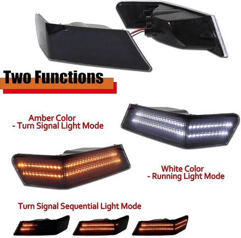 ADIIL Front Parking Light Turn Signal Directional Lamp Kit For 07-17 Jeep Patriot,Clear Lens Driver Left+Passenger Right in Kuwait
