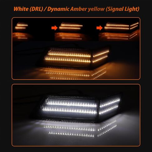 ADIIL Front Parking Light Turn Signal Directional Lamp Kit For 07-17 Jeep Patriot,Clear Lens Driver Left+Passenger Right in Kuwait