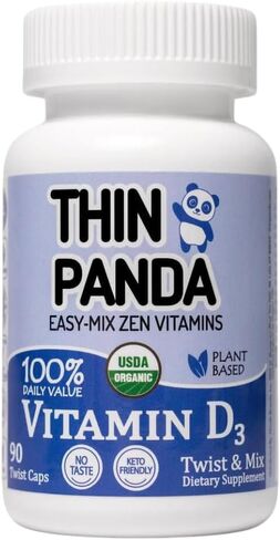 Organic Vitamin D3 Supplement | 100% Of Your RDA | For Strong Bones & Healthy Immunity | Unique Twist & Mix Design | GMO Gluten Vegan & Taste Free | For Kids Ages 3 & Under| 90 Servings | Lil' Kids in Saudi Arabia