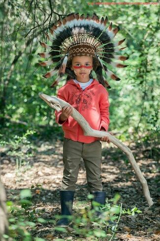 غطاء رأس هندي للأطفال من Theworldoffeathers 5-8 سنوات. اسم المنتج in Kuwait