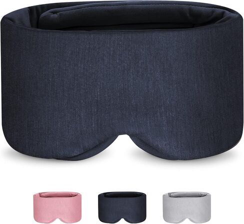 Sleep Mask for Women Men 100% Handmade Cotton - Eye Mask Sleep with Double Thickened Nose Wing for Fully Light Blocking in Saudi Arabia