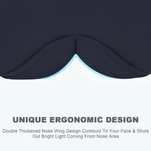 Sleep Mask for Women Men 100% Handmade Cotton - Eye Mask Sleep with Double Thickened Nose Wing for Fully Light Blocking in Saudi Arabia