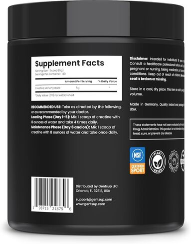Purest Creatine On The Planet! - Build Muscle, Recover Faster, Enchance Cognition - Highest-Grade, HPLC Tested, NSF Certified, 100% Creapure - Unflavored, 750g, 5g Per Serv (150 Servings) in Saudi Arabia