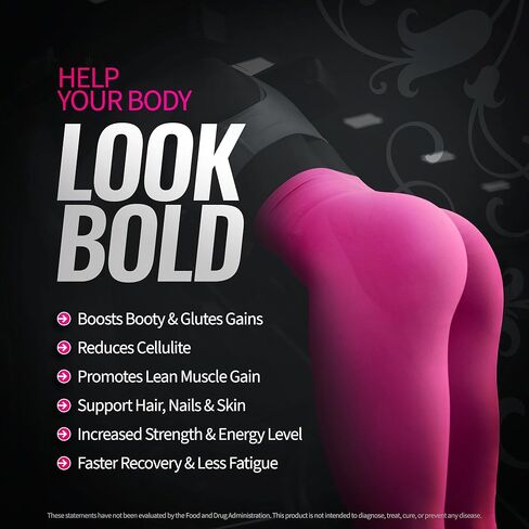 Creatine for Women | Booty Gain & Cellulite Reduction Powder Supplement | Bloating Free, No Filler, Vegan, Made in USA (Unflavored, 30 Servings) - 292.5g [Lid Color May Vary] in Saudi Arabia