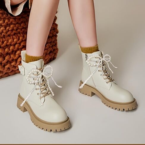 Pearl Bow Shoe Charms for Sneakers, shoelace Decorations Charms Clips Shoes Buckle Pearl Beaded Chain DIY Shoe Lace Sneakers Bag Keychain Charms in Saudi Arabia