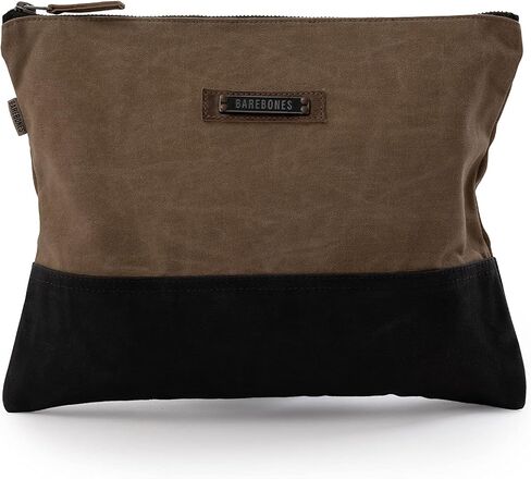 Barebones Neelum Zipper Pouch: Stylish Tool Bag & Travel Bag for Office Supplies, Makeup, and Chargers – Versatile Pencil Pouch with Durable Waxed Canvas and Water-Resistant Design (Large) in Saudi Arabia