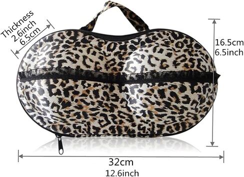 حقيبة تخزين نسائية من إكسسوارات السفر للملابس الداخلية والملابس الداخلية وحمالة الصدر وحقيبة مستحضرات التجميل، رائعة للسفر وتنظيم خزانة ملابسك وأمتعتك. (طباعة الفهد) in Kuwait