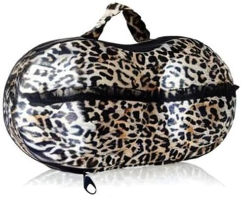 حقيبة تخزين نسائية من إكسسوارات السفر للملابس الداخلية والملابس الداخلية وحمالة الصدر وحقيبة مستحضرات التجميل، رائعة للسفر وتنظيم خزانة ملابسك وأمتعتك. (طباعة الفهد) in Kuwait