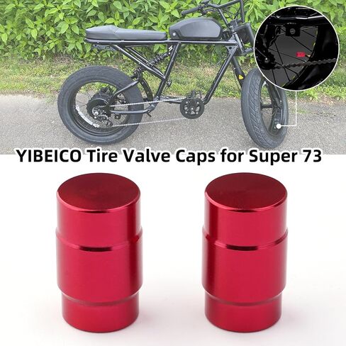 قطعتان من أغطية جذع صمام الإطارات لسلسلة Super 73 S1/S2/ZX/RX/R، واقي غطاء جذعي لإطارات الألومنيوم، ملحقات لسوبر 73 (أسود) in Saudi Arabia