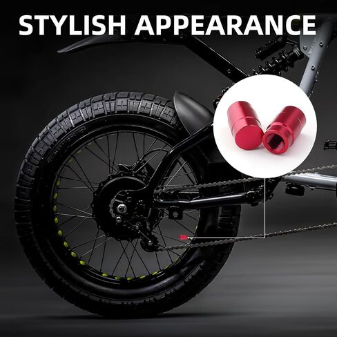 قطعتان من أغطية جذع صمام الإطارات لسلسلة Super 73 S1/S2/ZX/RX/R، واقي غطاء جذعي لإطارات الألومنيوم، ملحقات لسوبر 73 (أسود) in Saudi Arabia