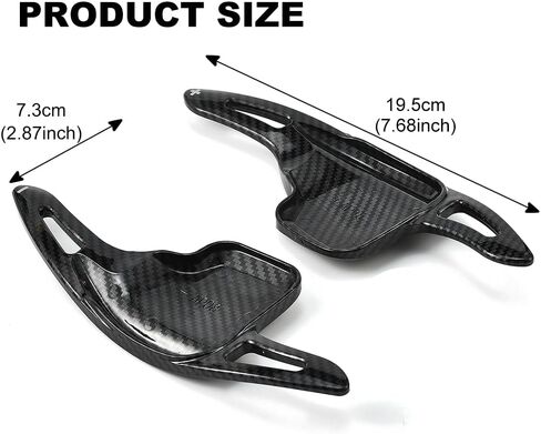 JSCARLIFE Steering Wheel Shift Paddle Extended Shifter Trim Cover for B-MW, ABS Metal Steering Wheel Paddle Shifter Compatible with B-MW 1 2 3 4 5 6 7 X1 X2 X4 X5 X6 i8 series (Carbon Fiber Black) in Saudi Arabia