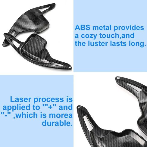JSCARLIFE Steering Wheel Shift Paddle Extended Shifter Trim Cover for B-MW, ABS Metal Steering Wheel Paddle Shifter Compatible with B-MW 1 2 3 4 5 6 7 X1 X2 X4 X5 X6 i8 series (Carbon Fiber Black) in Saudi Arabia