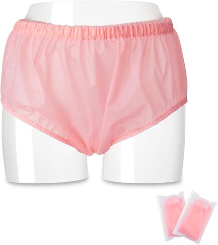 2 PCS Adult Diaper Cover,TPU Waterproof Underwear,Incontinence Leak-Protection,Washable Incontinence Underwear Women, Pink Plastic Pants in Saudi Arabia
