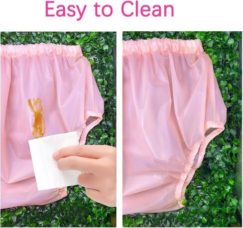 2 PCS Adult Diaper Cover,TPU Waterproof Underwear,Incontinence Leak-Protection,Washable Incontinence Underwear Women, Pink Plastic Pants in Saudi Arabia