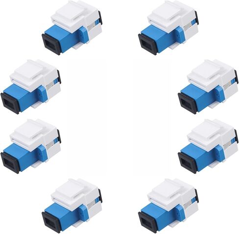 10-Pack LC/UPC Fiber Optic Coupler Keystone Jack Modular for Patch Panels and Wall Plates LC Duplex Singlemode in Saudi Arabia