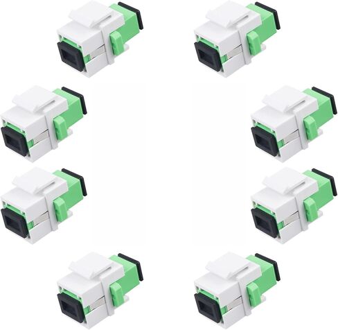 10-Pack LC/UPC Fiber Optic Coupler Keystone Jack Modular for Patch Panels and Wall Plates LC Duplex Singlemode in Saudi Arabia