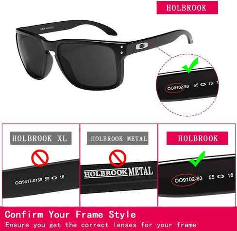 Polarized Replacement Lenses for Oakley Holbrook Sunglass- Multiple Options (New York midnight) in Kuwait
