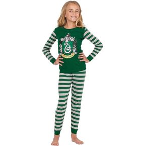 Harry Potter Slytherin Tight Fit 2 Piece Pajama Set (10)