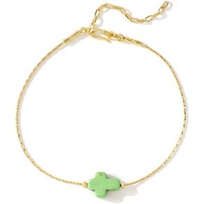 Dainty Cross Beaded Bracelet Handmade Stretch Gold Bracelets For Women, Fashion Crystal Gemstone Prom Jewelry Gift. in Kuwait