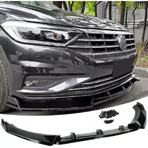 Bright Black Front Bumper Lip Splitter Spoiler Compatible with Volkswagen VW Jetta MK7 2019 2020 2021 S/SE/SEL/Trendline/R-Line Accessories