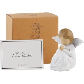 JINGIHE Mother and Son Figurines, Mother Birthday Gifts, Thank You Gifts for Women, Hand-Painted Statues Flowers Gift for Son, New Mom Memorial Day Decorations