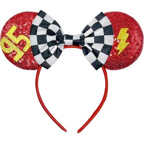 Mouse Ears Headband, Glittery Headband Mouse Ears Matching for Women Girls Parks Party Holiday Accessories