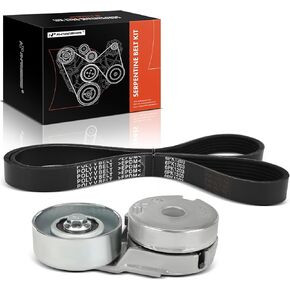A-Premium Engine Serpentine Belt Drive Kit with Tensioner Compatible with Nissan Versa 2007-2012 1.8L