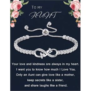 Infinity Bracelets for Women Teen Girl Gifts Trendy Stuff Adjustable Tennis Bracelet Christmas Gifts for Wife Mom Aunt Sister Birthday Graduation Gifts for Daughter Jewelry Stocking Stuffer Ideas