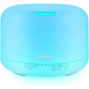 URPOWER 500ml Aromatherapy Essential Oil Diffuser Humidifier Room Decor Lighting with 4 Timer Settings, 7 LED Color Changing Lamp and Waterless Auto Shut-Off