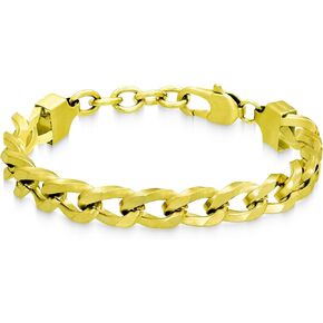 Mens Bracelet Stainless Steel Adjustable Cuban Link Bracelets For Men,Trendy Jewelry Gifts For Husband Friend Dad SL-23