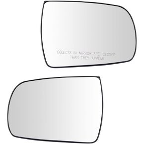TRQ Power Mirror Glass Set Pair for 2011-2013 Kia Sorento / 2014-2015 Kia Sorento without Blind Spot Alert