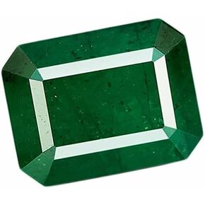 DINJEWEL12.00 Ratti Emerald Octagon Shape Stone Natural Astrologer Certified Natural Unheated Untreatet Zambian A1+++ Quality Loose Panna Gemstone Lab Certified Green