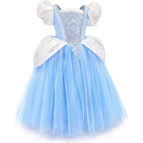 Princess Tinker Bell Halloween Costume for Girls, Birthday Party Fairy Dress Up, Special Occasion Dress with Wings