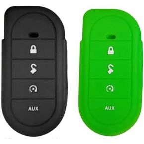 2PCS #7656V #7856V Black & Green Remote Control V2 Soft Silicone Protective Cover Quality Durable New Replacement Parts for Viper