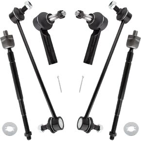 6pcs Front Suspension Kit Inner Outer Tie Rod Ends Stabilizer Sway Bar End Links Fit 2005-2009 For Chevy Cobalt 2006-2011 For Chevy HHR 2005-2009 For Pontiac G5 ES800030 EV80445 K750012