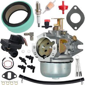 Carburetor Fit for Kohler K241 K301 10 HP 12 HP Cast Iron Tractors 4785323-S Carb with 47-559-11-S Fuel Pump and Air Filter