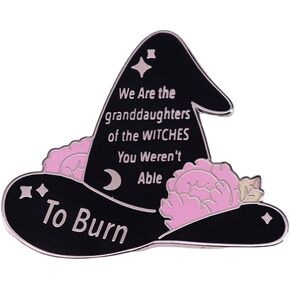 Witch Hat Enamel Pin Brooch For Women Girls Boys Cute Funny Halloween Black Magic Witch Star Flowers Brooches Novelty Fashion Lapel Pins Holiday Party Badges Button Backpacks Clothing Bags Hats Jewelry Gift