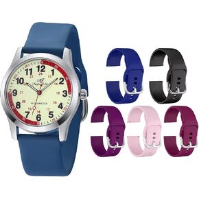 SIBOSUN Watch Bands 20mm Quick Release Silicone Watch Bands Comfortable Waterproof Watch Strap Colorful Set (5 Packs - Light Pink, Burgundy, Purple, Navy, Black)