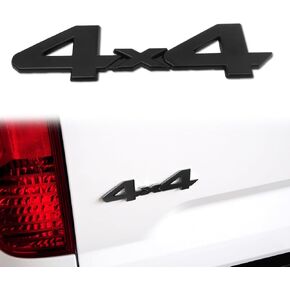 Universal 4X4 Emblem Badge 3D Logo, Full Coverage 3/M Adhesive Compatible with 4Run|Tac|Tun SUV Truck Pickup Model 3D Raised ABS 4x4 Badge, 3D Metal Matte Black Logo Trunk Badge (Matte Black)