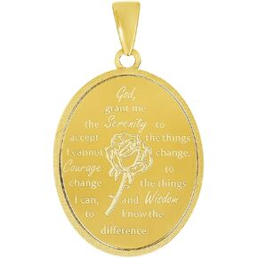 14k Yellow Gold God Grant Me the Serenity Prayer Pendant