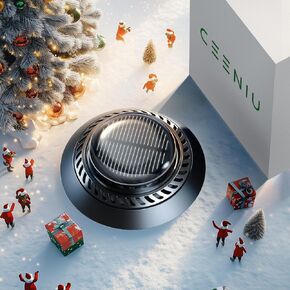 CEENIU 2024 New UFO Car Air Freshener, Solar Powered Auto Rotary, Aluminum Alloy, Supports DIY perfumes, Natural French Fragrance, Cologne & Mint ice, Two Oils, F21 Car Fresheners, Car Fragrance
