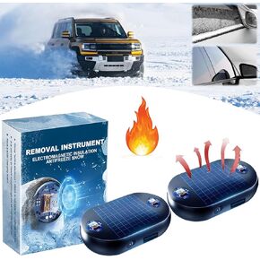 Anti-Freeze Electromagnetic Car Snow Removal Device, Electromagnetic Snow Removal, Electromagnetic Wave Anti Freezing and Snow Removal Device,Portable Snow Removal Device, Fast and Efficient（2 PCS）