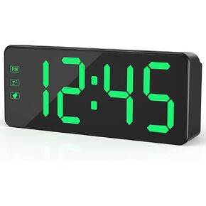 Alarm Clock, Cord Powered/Battery Operated, Upgrade Digital Clock Large Bold Number, Easy to Read, 12H/24H, Updated Big Setting Buttons, Dimmer, Auto Dim Night Mode, Snooze, Alarm Clock for Kids
