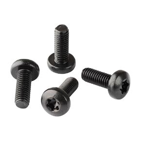 Black License Plate Screws for Lexus, Toyota and Honda Models, Phillips Machine Pan Head 18-8, Stainless Steel Rear License Plate Screws, M6-1.0 x 16 mm Bolt Security T30 Drive Head - 4 PCS