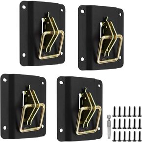 Boxlink Tie Down Anchors with Plates 4 Pack Truck Bed Tie Downs Anchor Boxlink Cleats & Plates Compatible with 2015-2024 F150 F250 F350 Raptor Replace #FL3Z99000A64B FL3Z-9928408-AB,Gold
