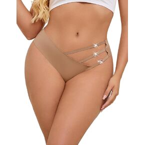 comeondear Womens Seamless Underwear Panties Sexy Bikini Thongs No Show Underwear G-String