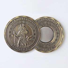 St Christopher Medal for Car – Saint Christopher Medal with Magnet (1PACK)